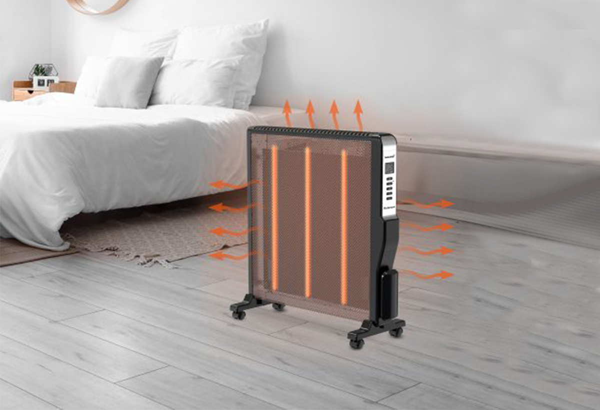 Απεικονίζεται ο θερμοπομπός να παράγει θερμότητα.